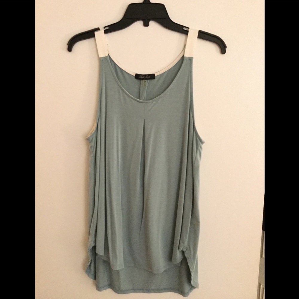Slate gray/blue cami with ribbon straps